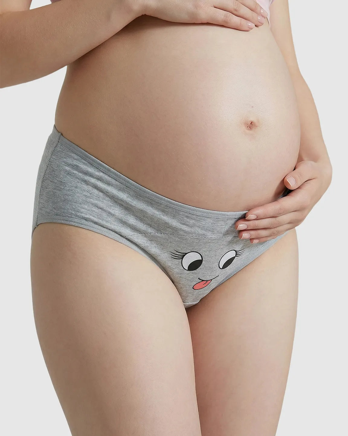 Seamless Mid-Waist Printed Maternity Underwear
