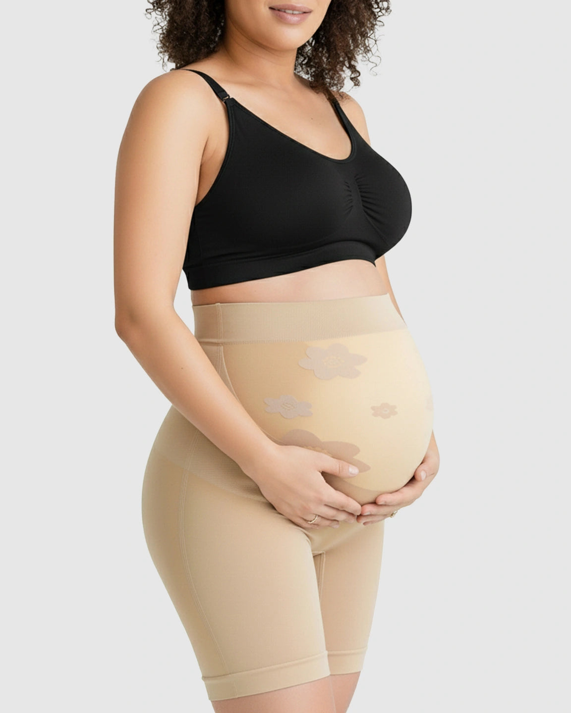 High-Waist Loose Fit Maternity Shorts