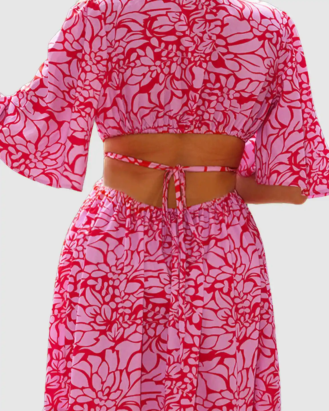 Cutout Retro Maternity Maxi Dress