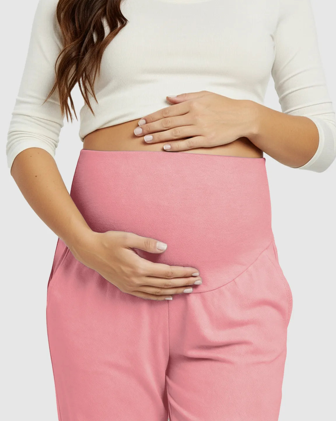High-Waisted Maternity Capri Pants