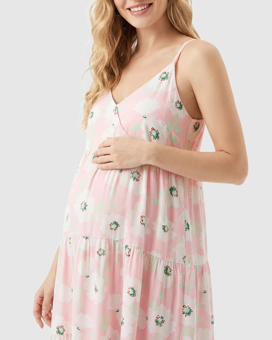Sleeveless Empire Waist Maternity Nightdress