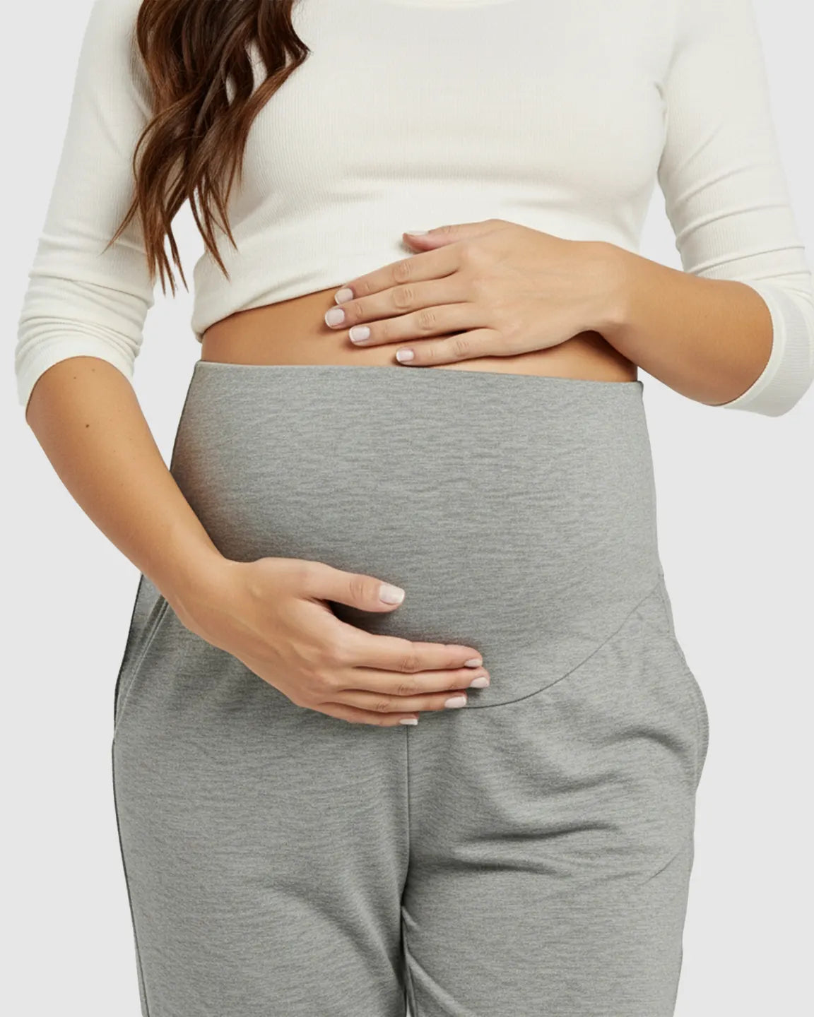 High-Waisted Maternity Capri Pants