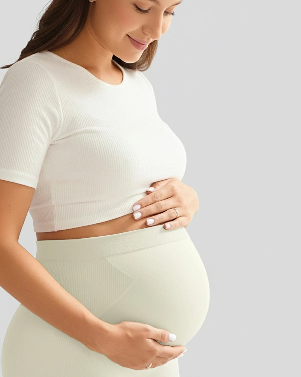 Soft Stretch Over-Belly Full Length Maternity Leggings