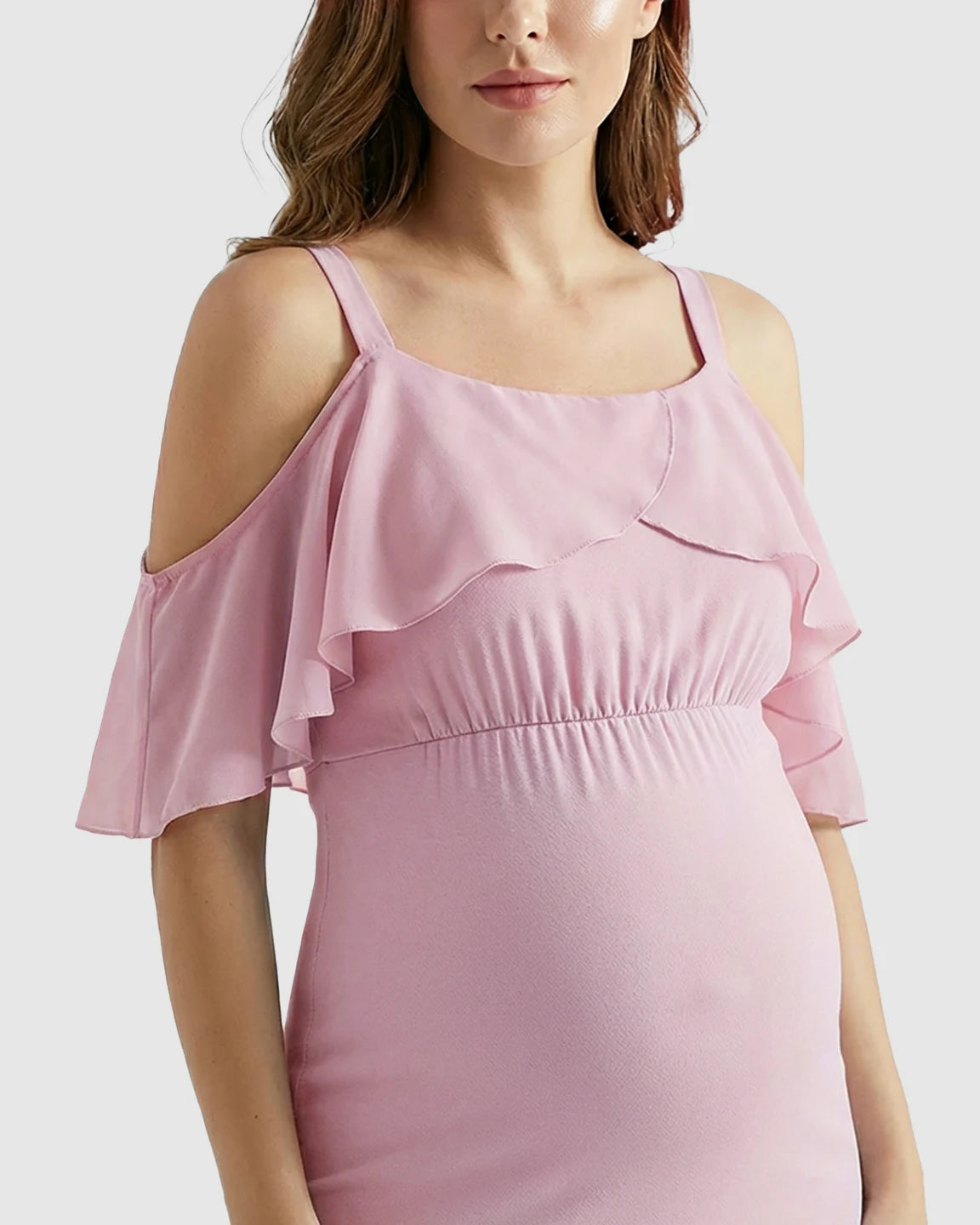 Off-Shoulder Mermaid Trail Maternity Photoshoot Dress