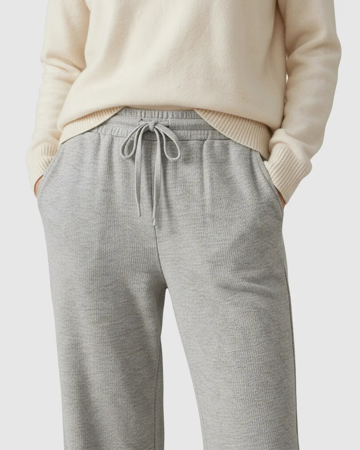 Waffle Knit Wide-Leg Maternity Pants