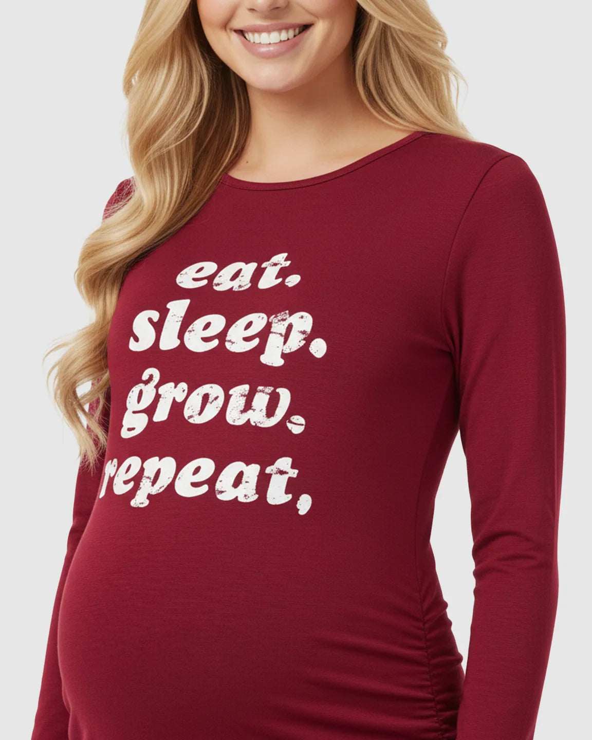 Long-sleeve Printed Maternity Top