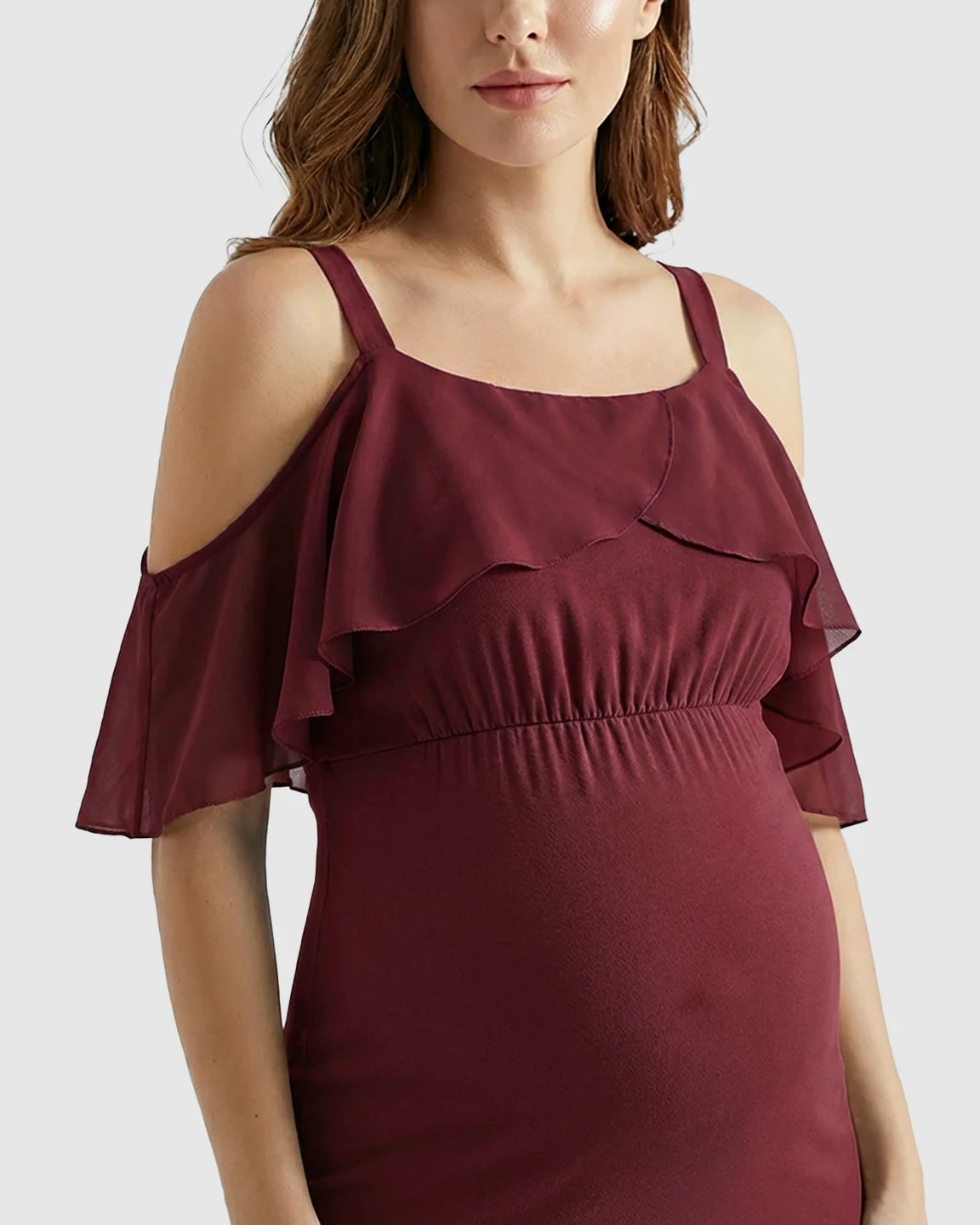Off-Shoulder Mermaid Trail Maternity Photoshoot Dress
