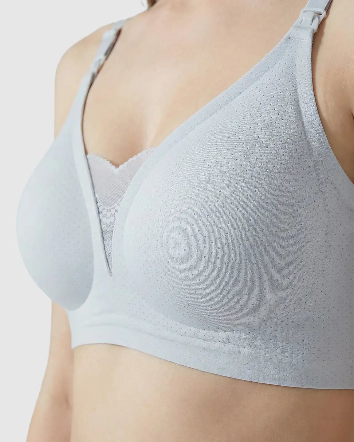 Thin Mesh Jelly Strip Design Nursing Bra