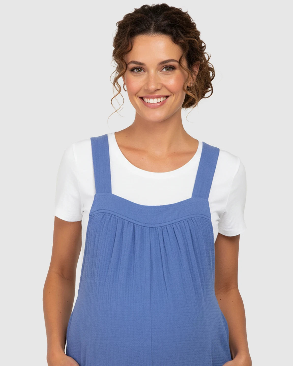 Tie-Back Wide-Leg Maternity Jumpsuit