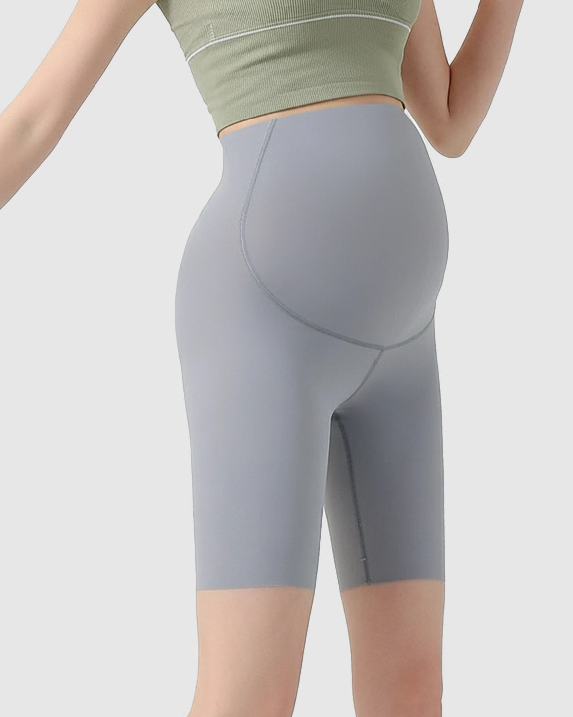 Over-Belly Seamless Design Maternity Shorts