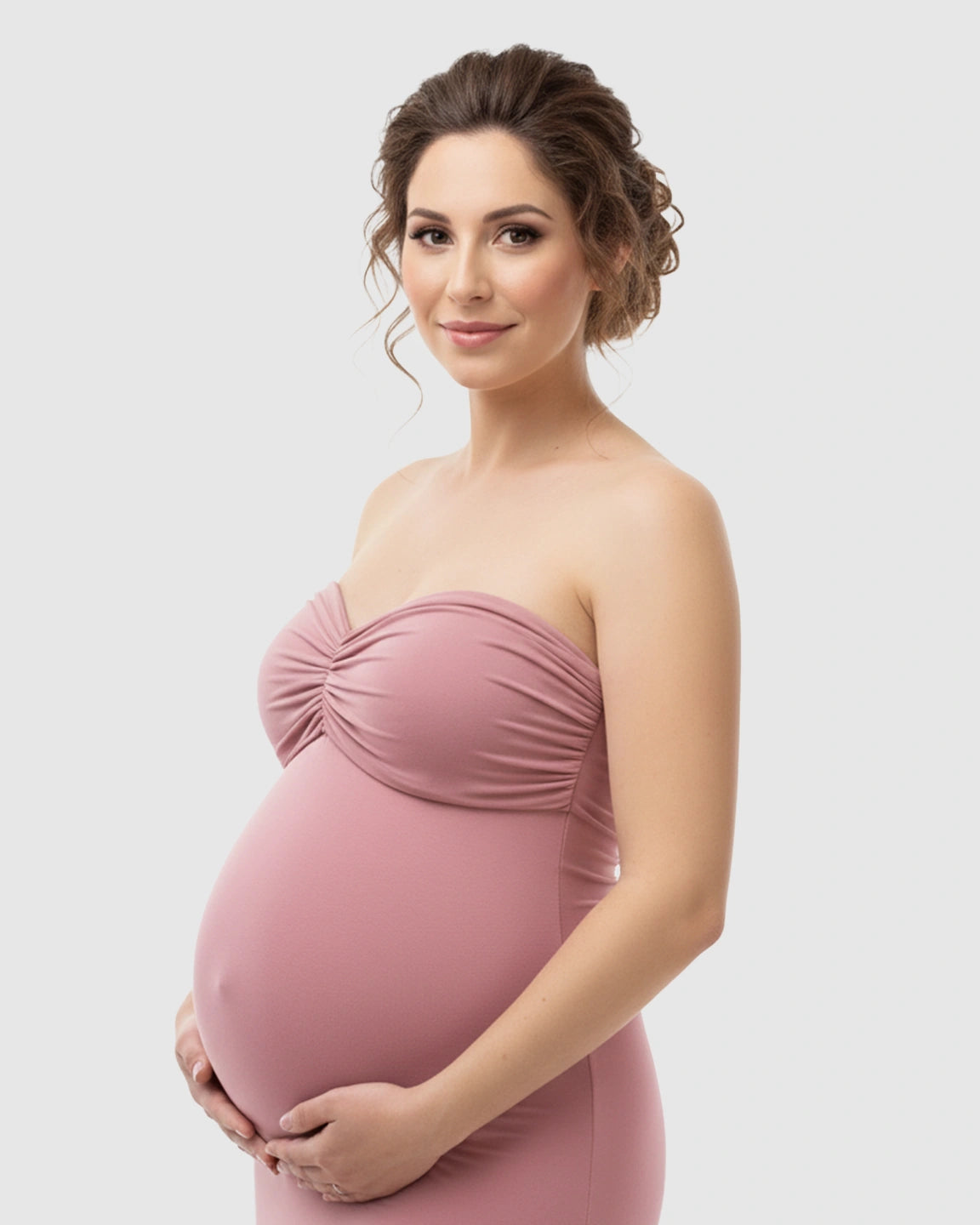 Tulle Train Mermaid Silhouette Maternity Gown