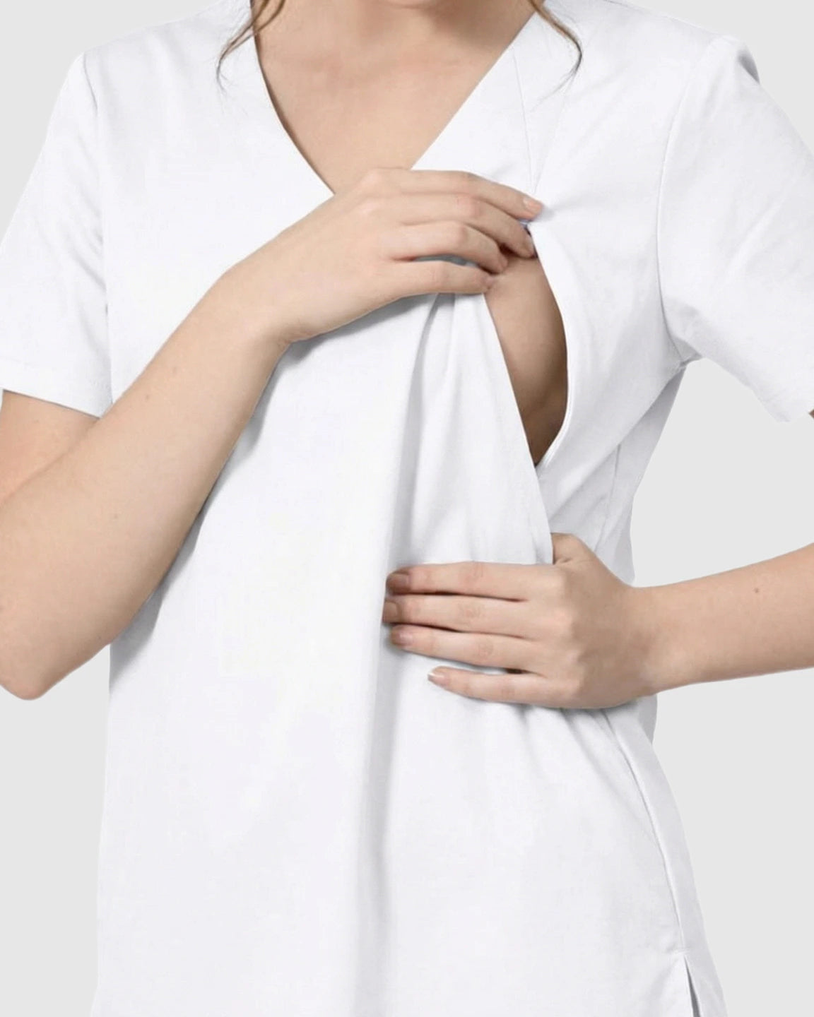 Ruffled Hem A-line Maternity & Nursing Dress