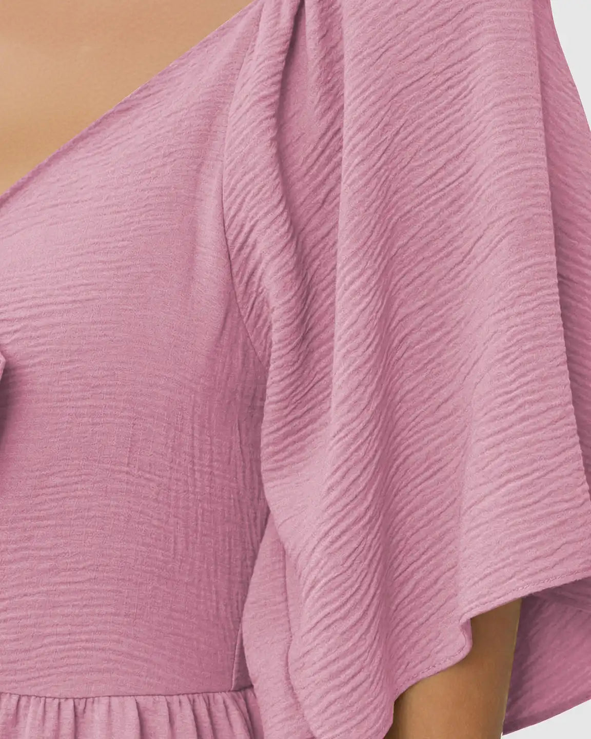 Tie-Knot Front Swing Silhouette Maternity Midi Dress