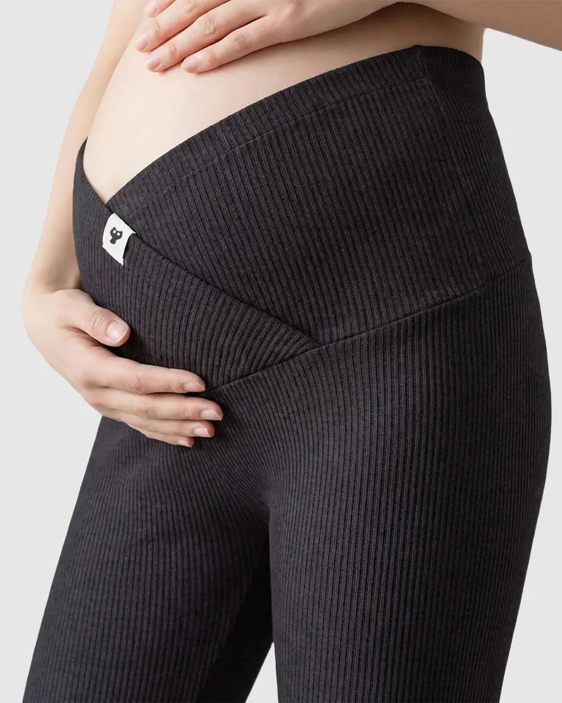 Crossover Waist Slim Fit Maternity Leggings