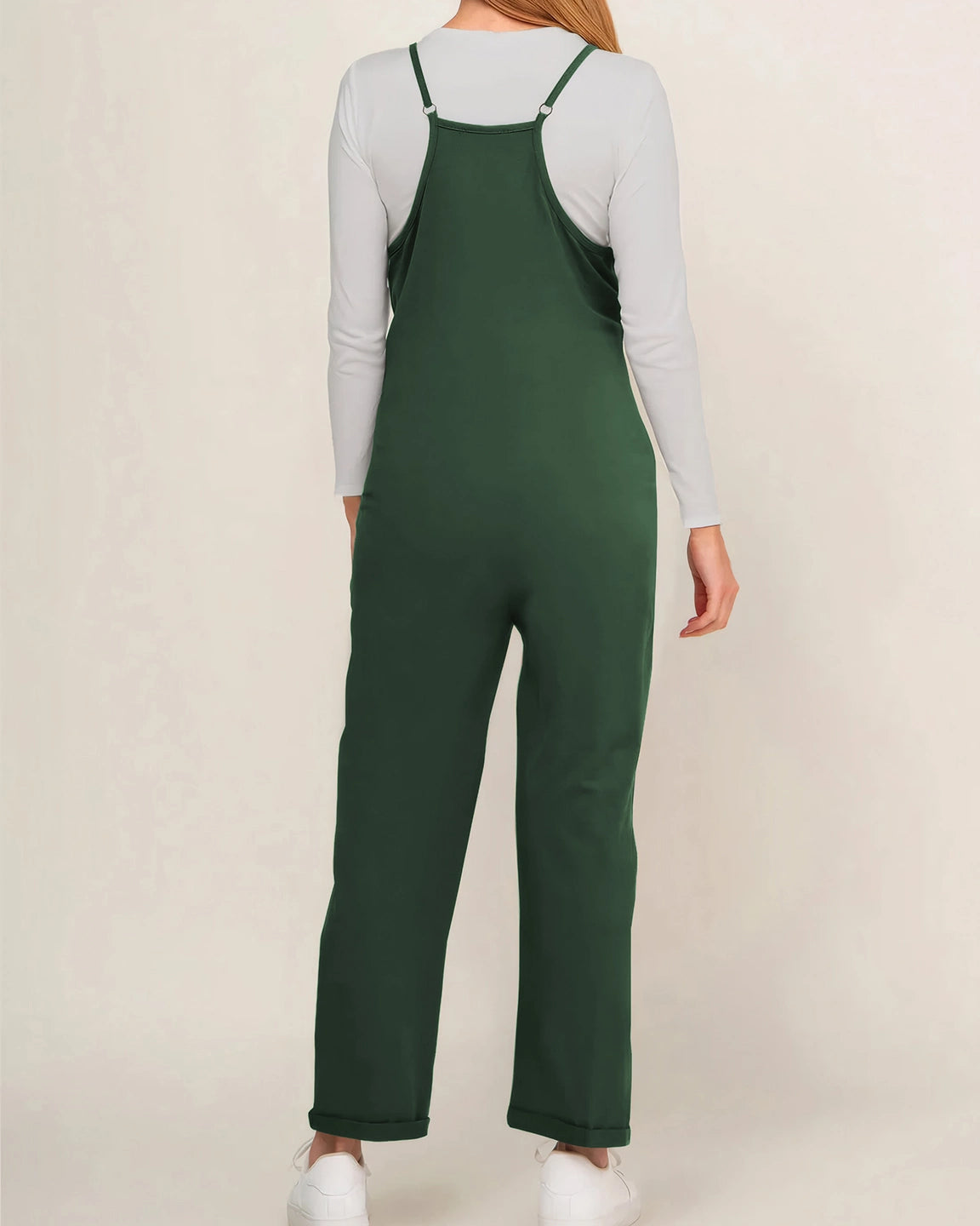 Oversized Adjustable Strap Maternity Jumpsuit