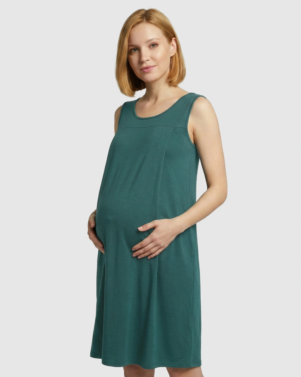 Discreet Nursing Opening Casual Maternity Midi Dress