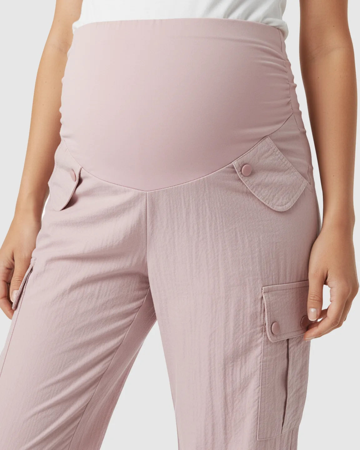 Cooling Wide-Leg Cargo Maternity Pants