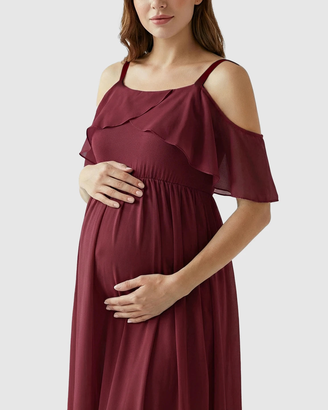 Off-Shoulder Mermaid Trail Maternity Photoshoot Dress