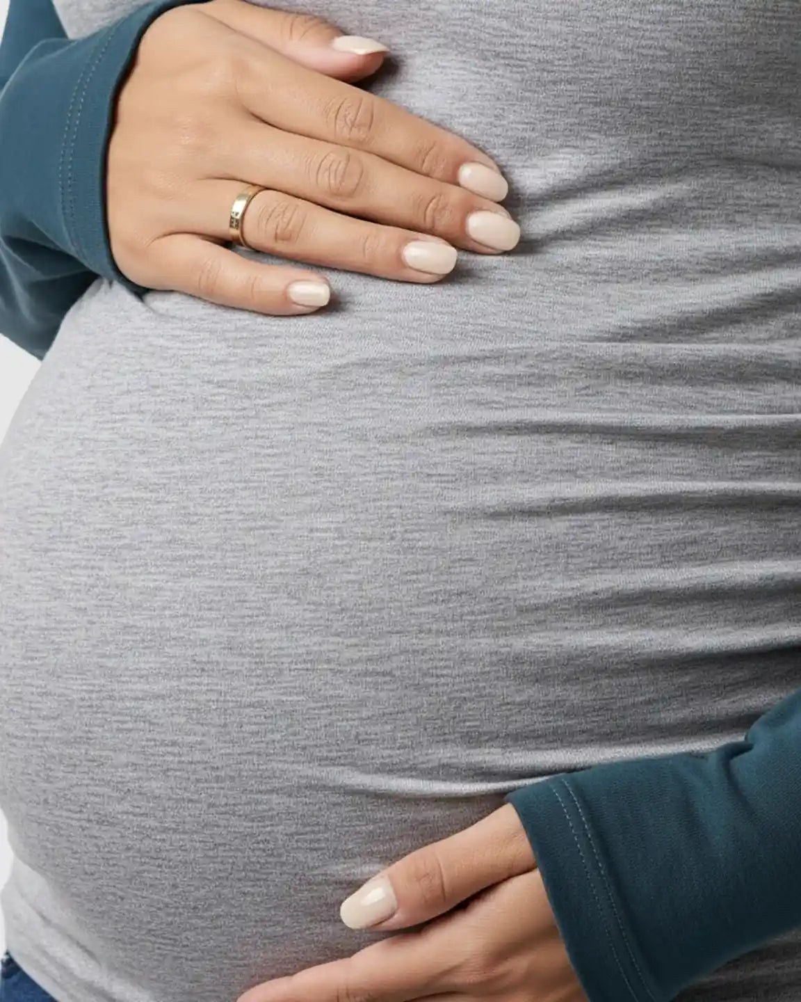 Stretch Fit Long-Sleeve Maternity Top