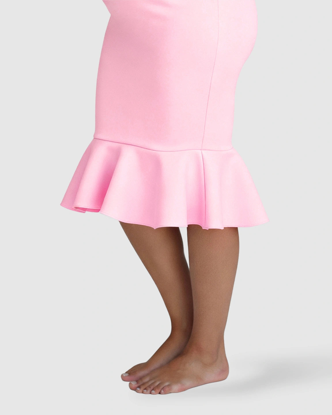 Ruffled Off-Shoulder Mermaid Hem Maternity Photography Gown