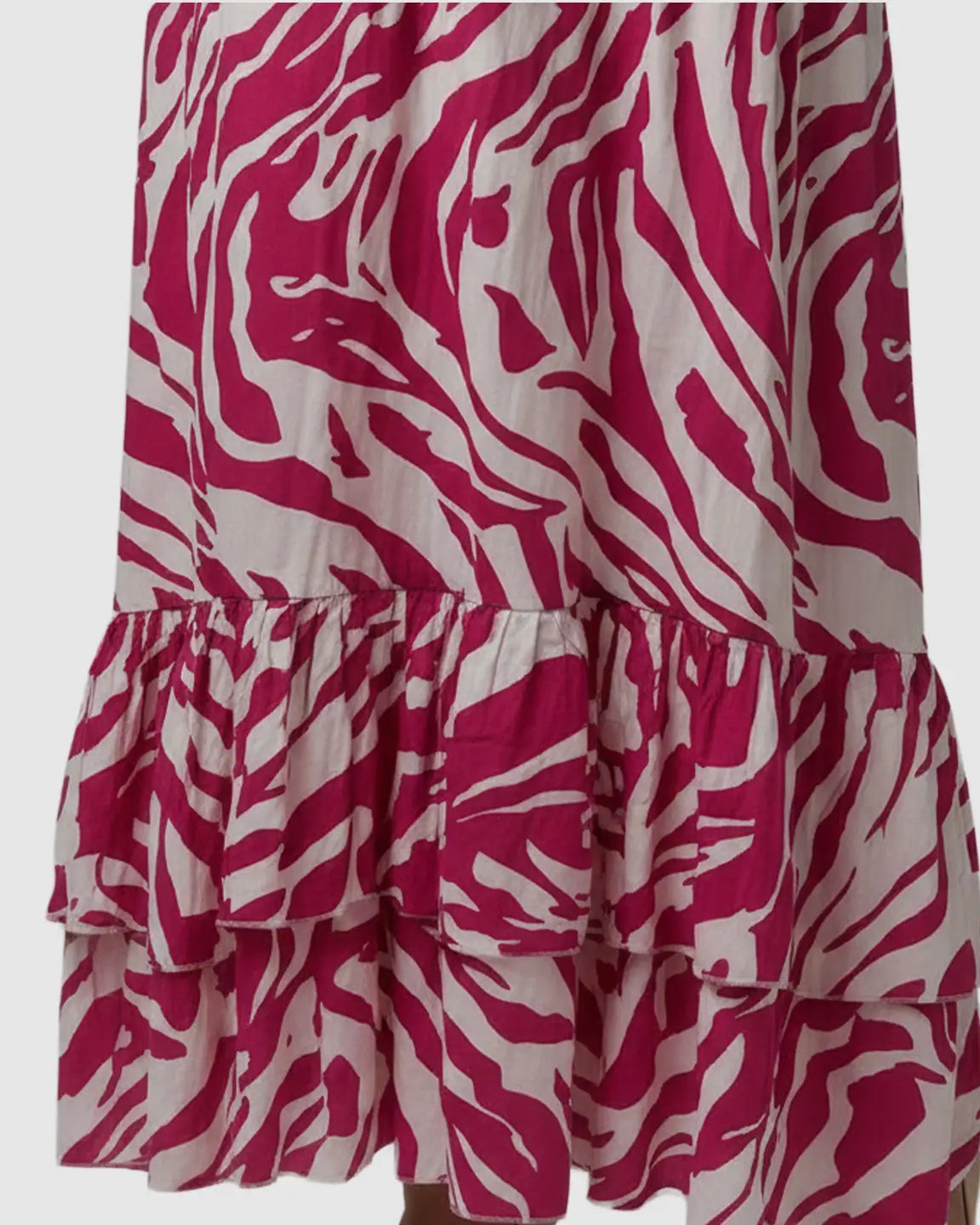 Smocked Waist Boho Maternity Maxi Dress