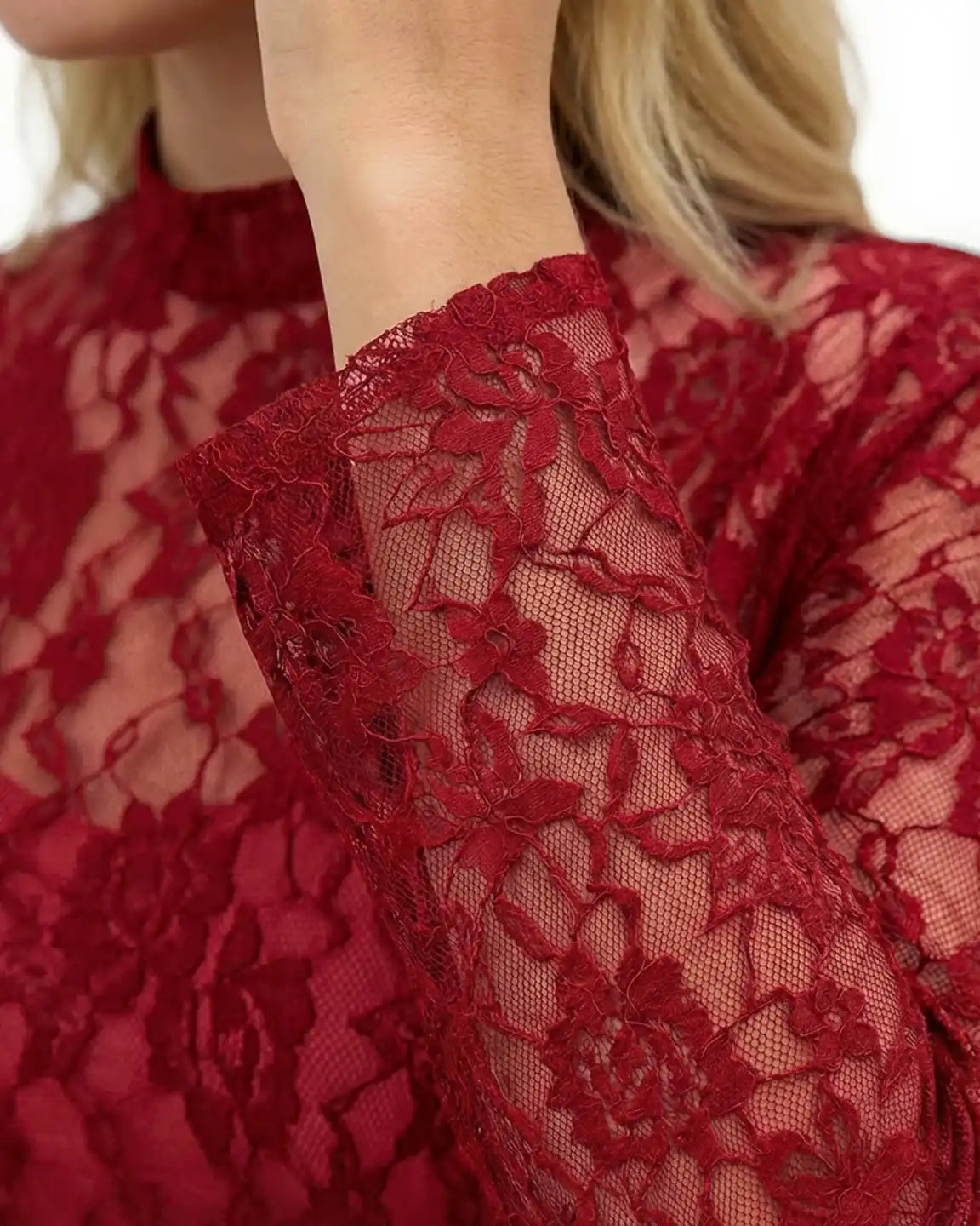 Sheer Lace Double Slit Maternity Photoshoot Gown