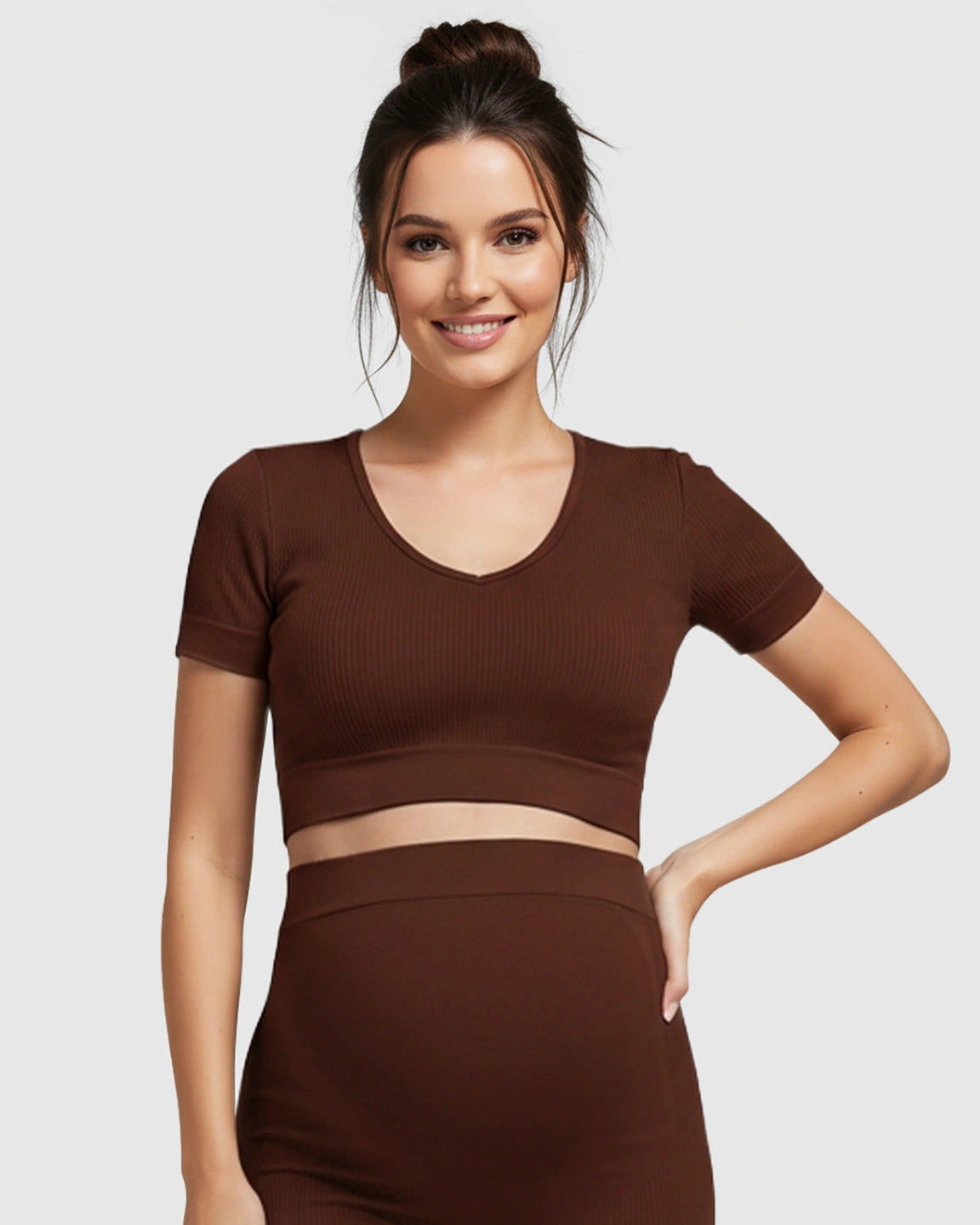 Nylon Stretch Comfort Fit Maternity Activewear Set