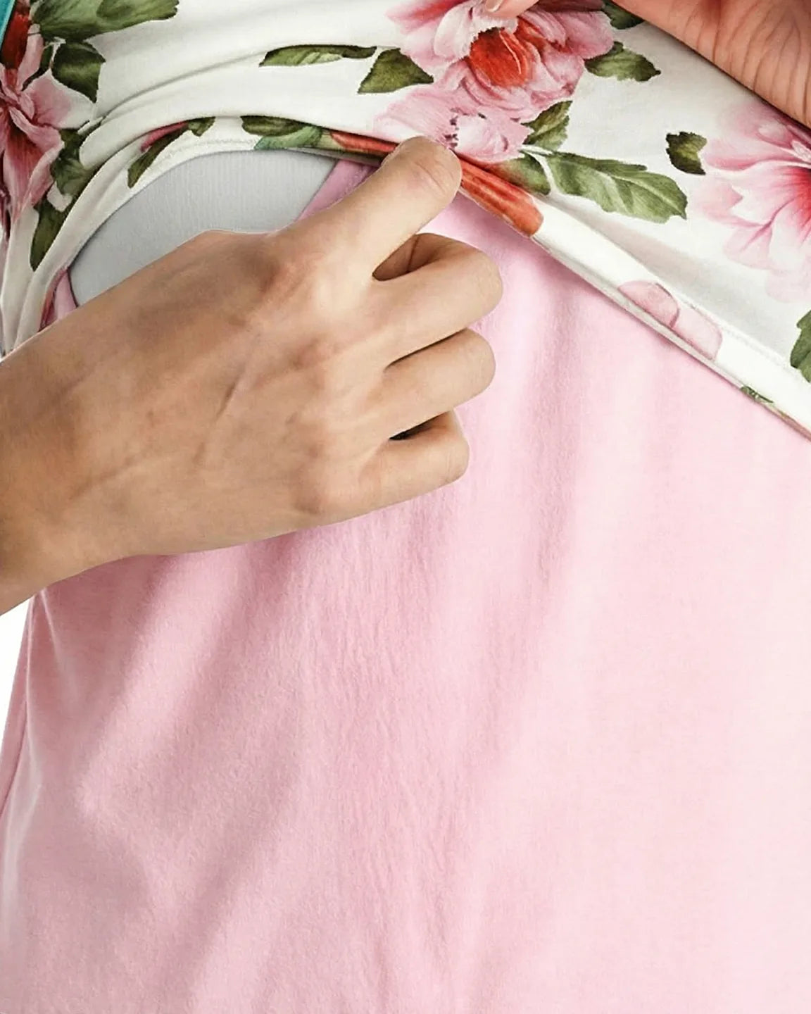 Patchwork Sleeveless Tunic Nursing Vest