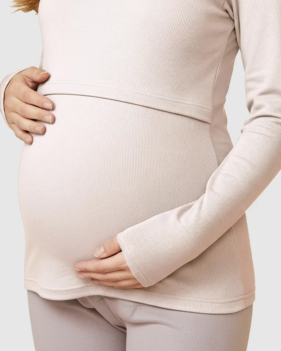 Nursing Access Long Sleeve Thermal Underwear Set