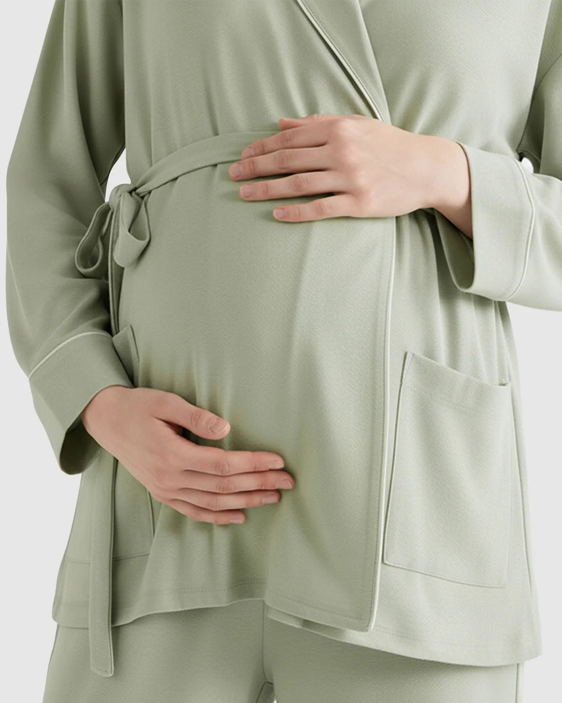 Soft Cotton Wrap Adjustable Waist Loungewear Set