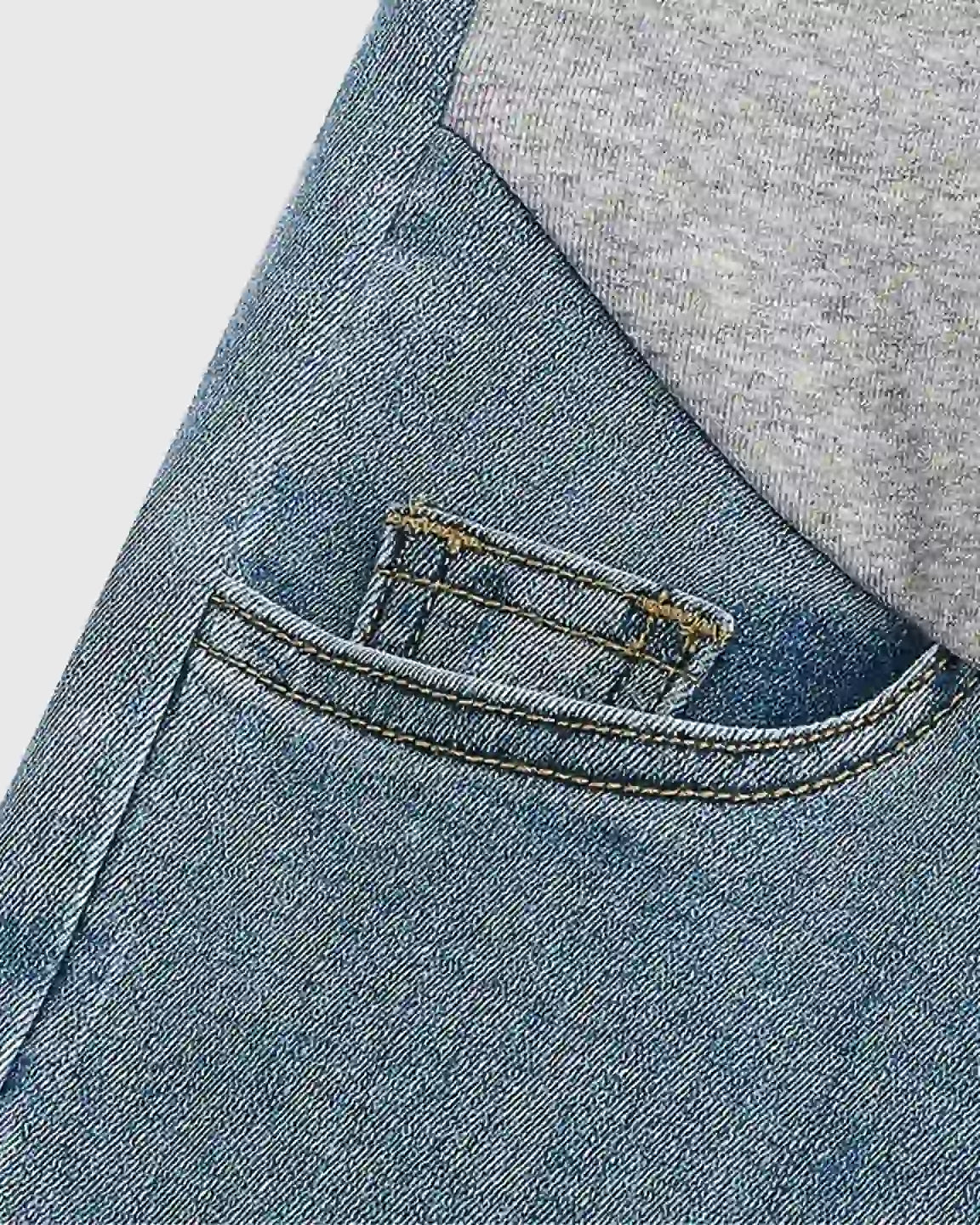 Stretch Denim Straight-Leg Maternity Jeans