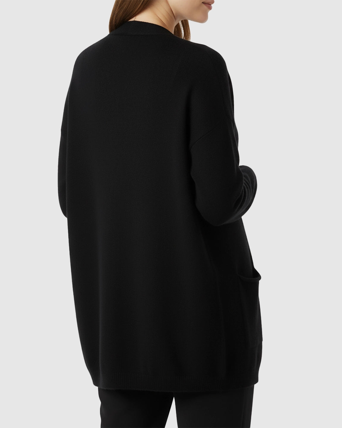 Cozy Wool Blend Long Knit Maternity Cardigan