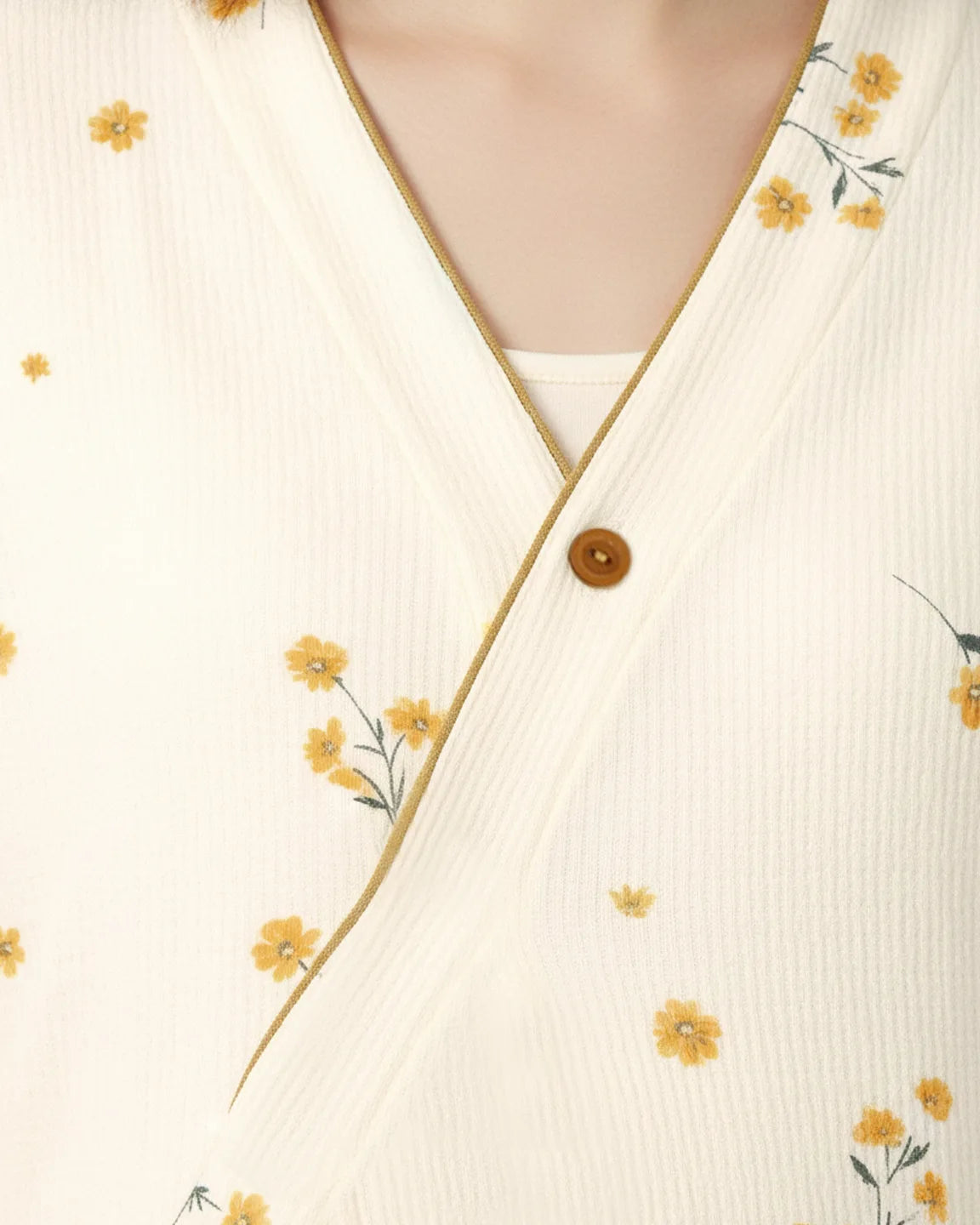 Lightweight Cotton Muslin Japanese Kimono-Style Lounge Set