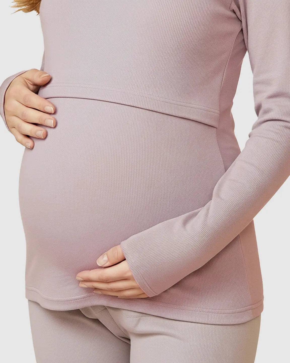 Nursing Access Long Sleeve Thermal Underwear Set