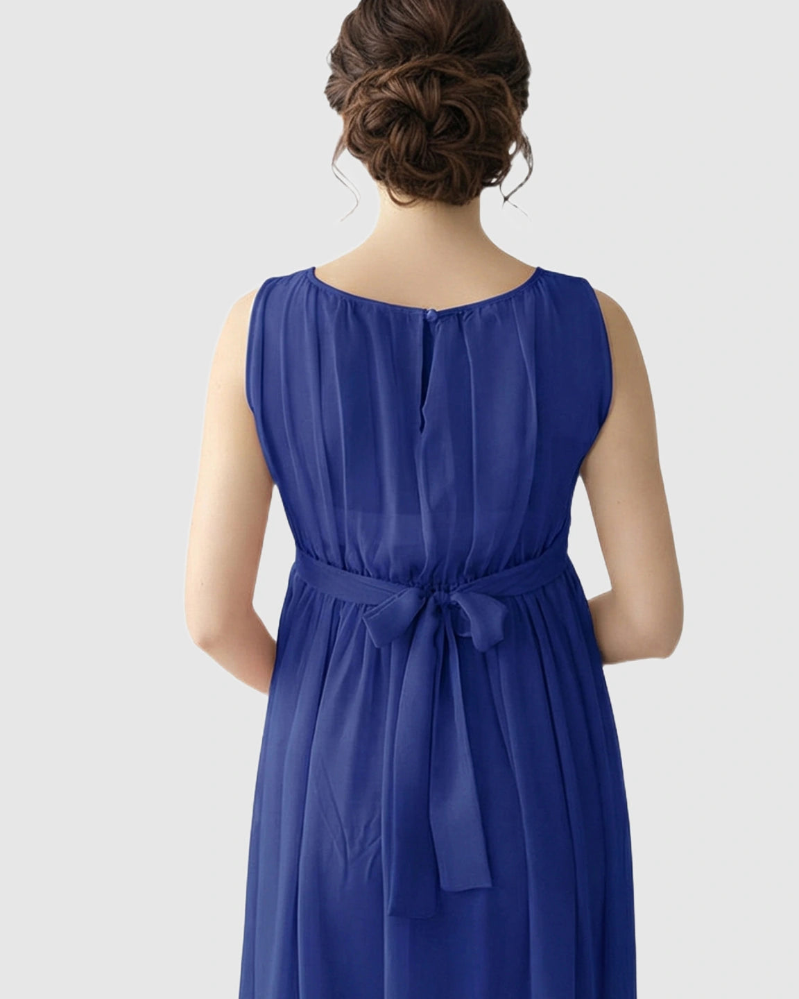 Gathered Bodice Elegant Maternity Maxi Dress