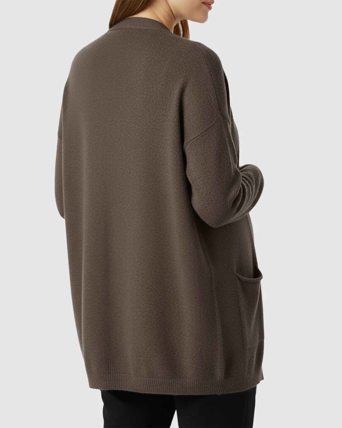 Cozy Wool Blend Long Knit Maternity Cardigan