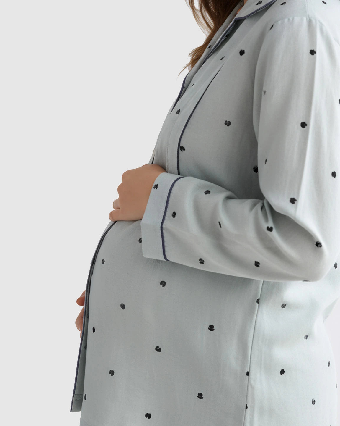 Polka Dot Cotton Nursing Pajama Set