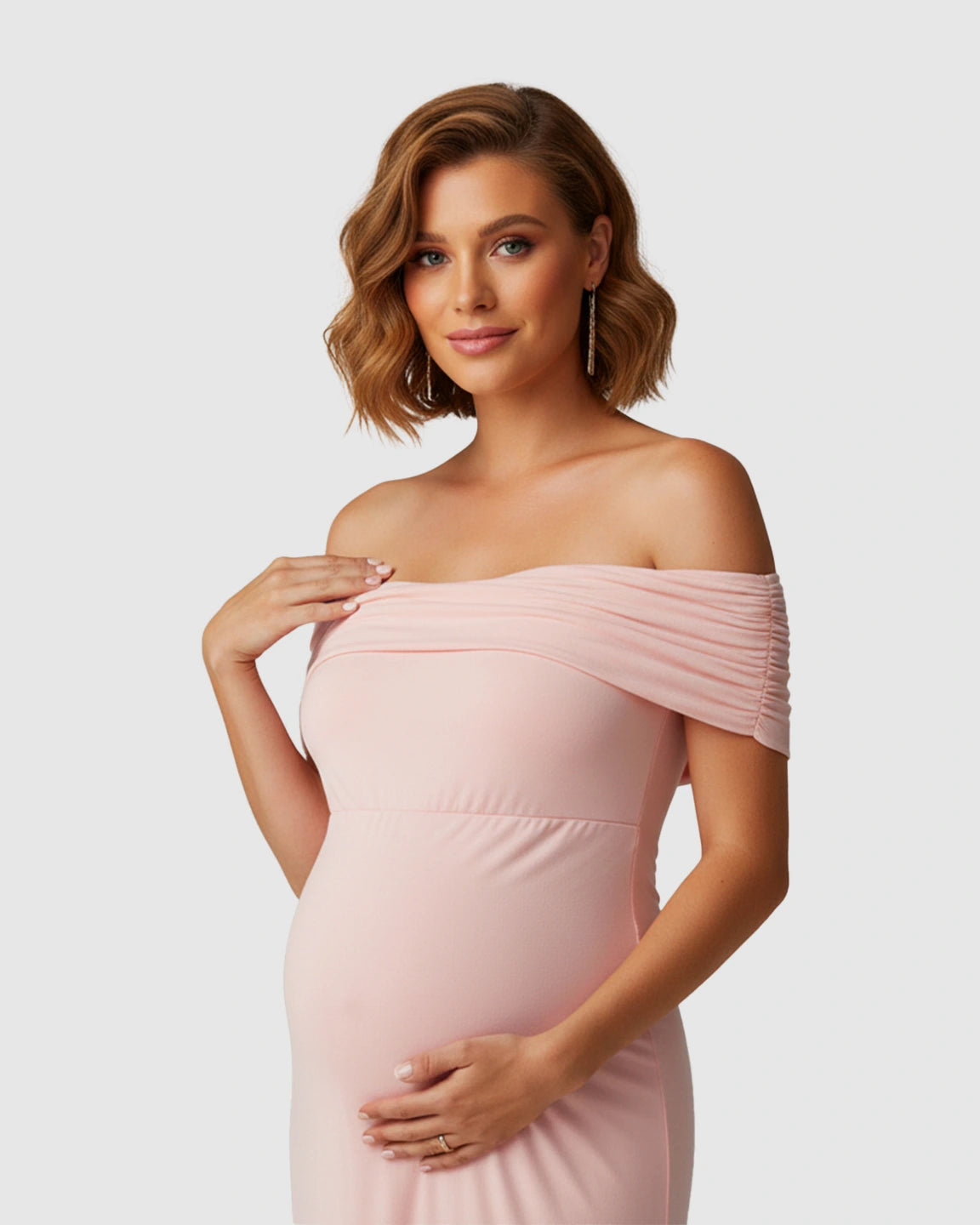 Off-Shoulder Mermaid Maternity Photoshoot Dress