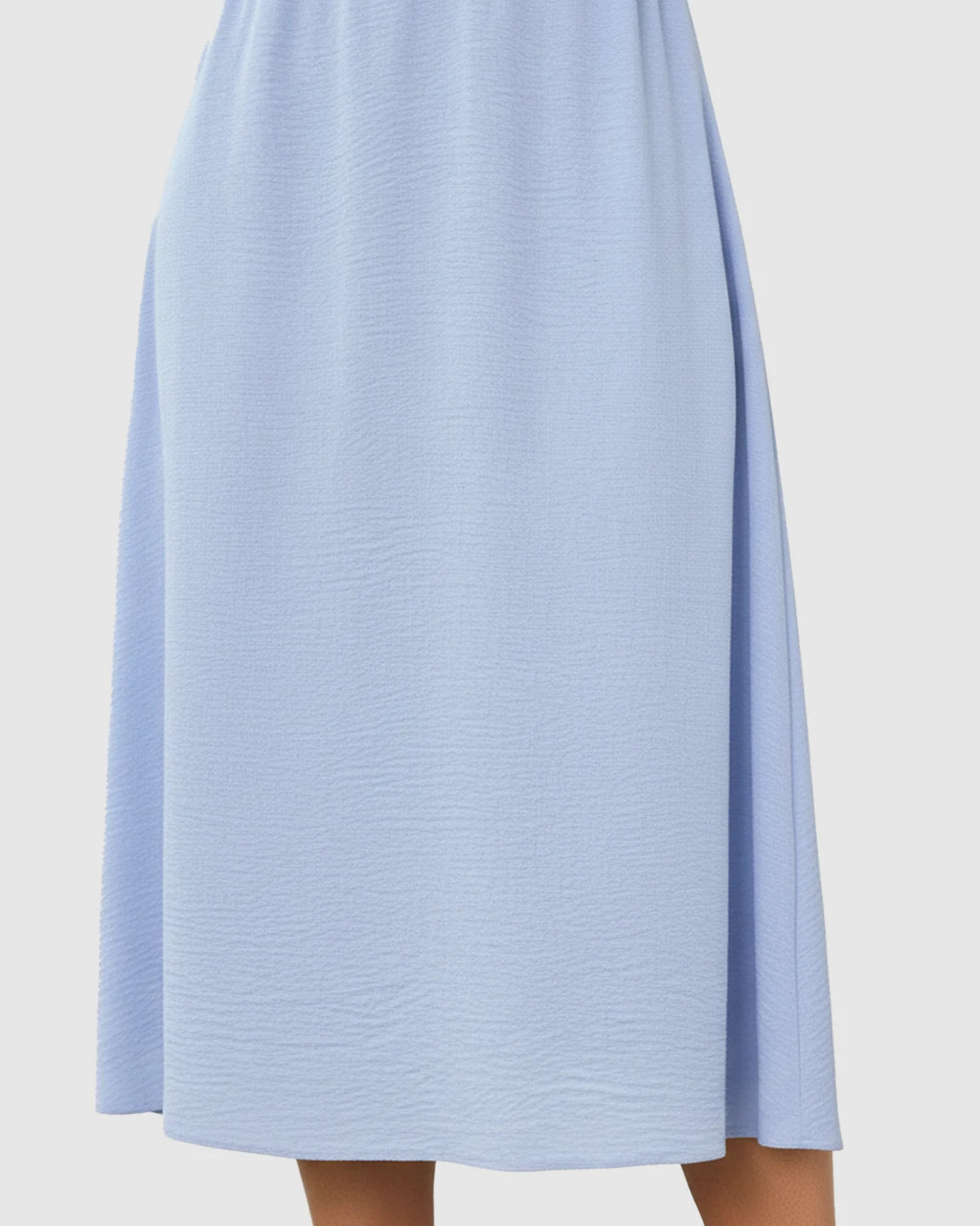 Tie-Knot Front Swing Silhouette Maternity Midi Dress