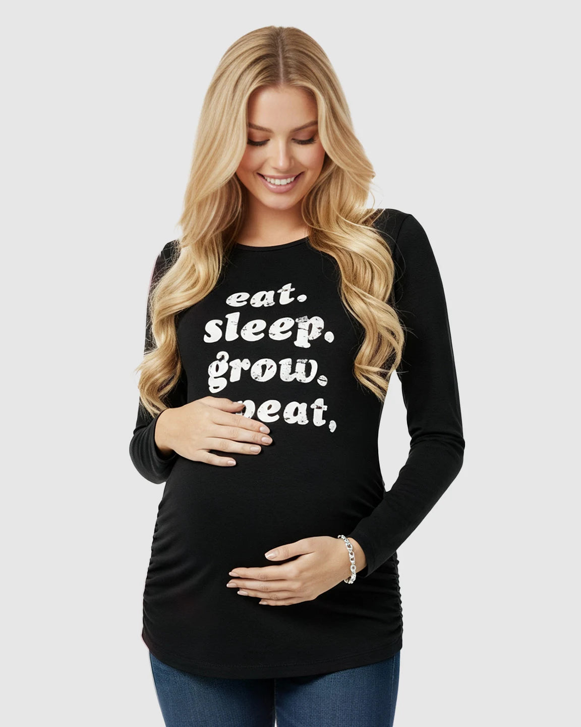 Long-sleeve Printed Maternity Top