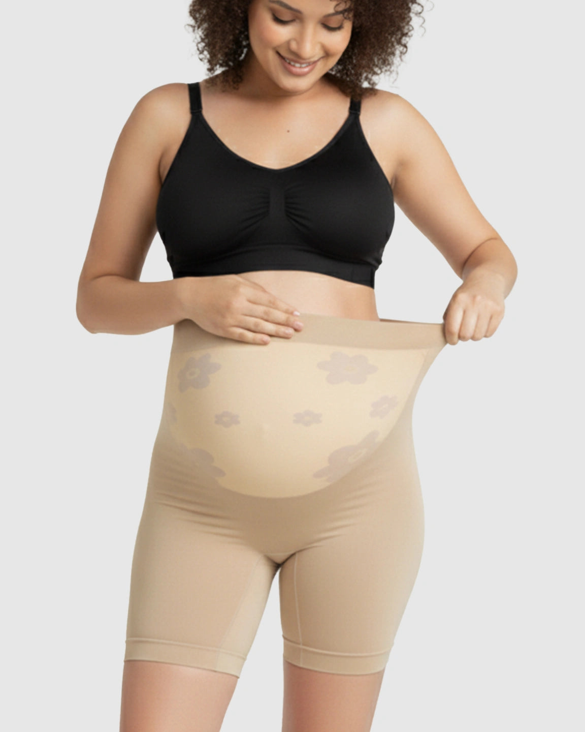 High-Waist Loose Fit Maternity Shorts