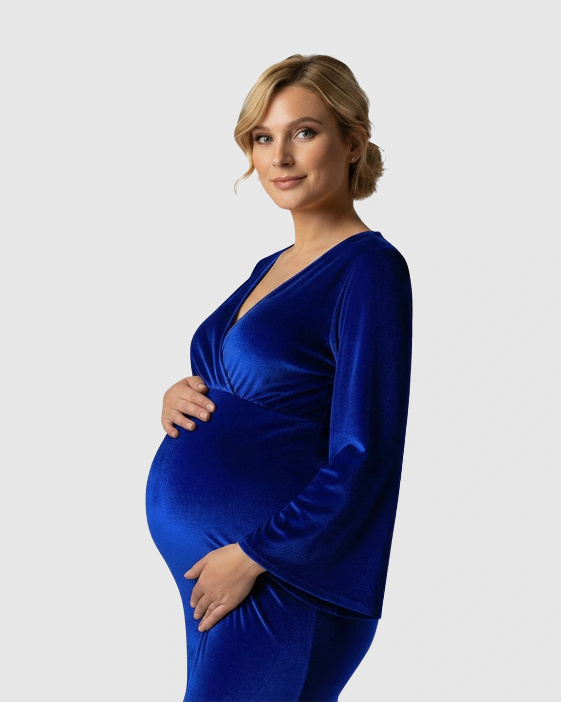 Velvet Mermaid Fit Maternity Gown