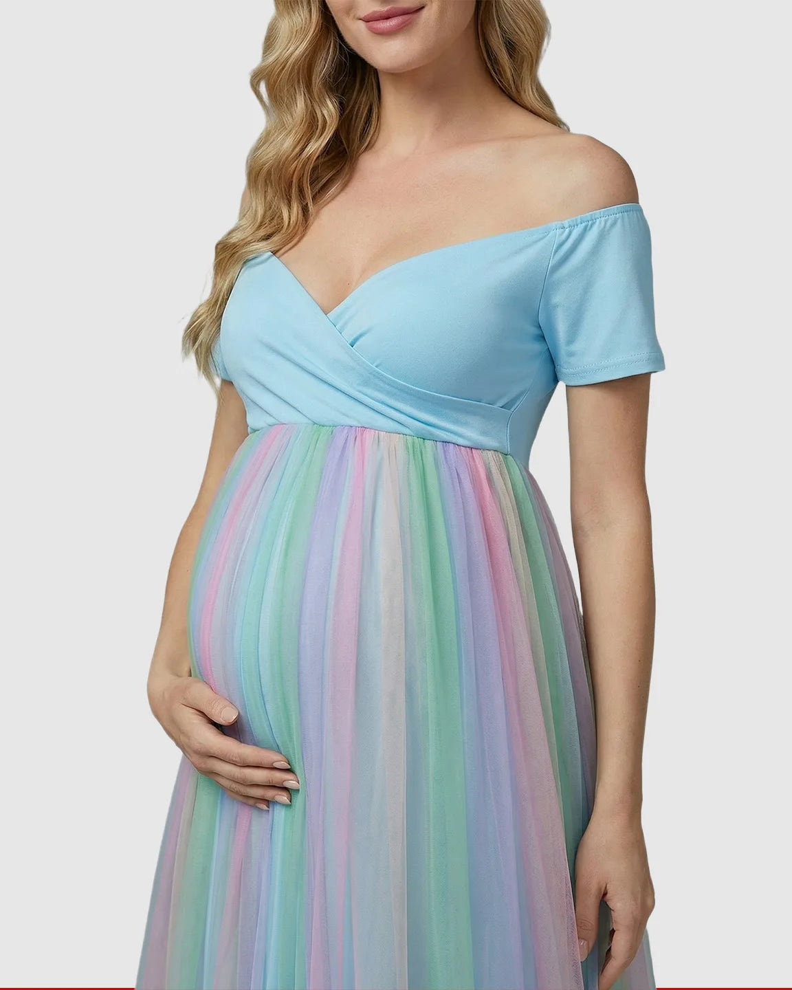 Ombre Flowing Skirt Dreamy-Style Maternity Photoshoot Dress
