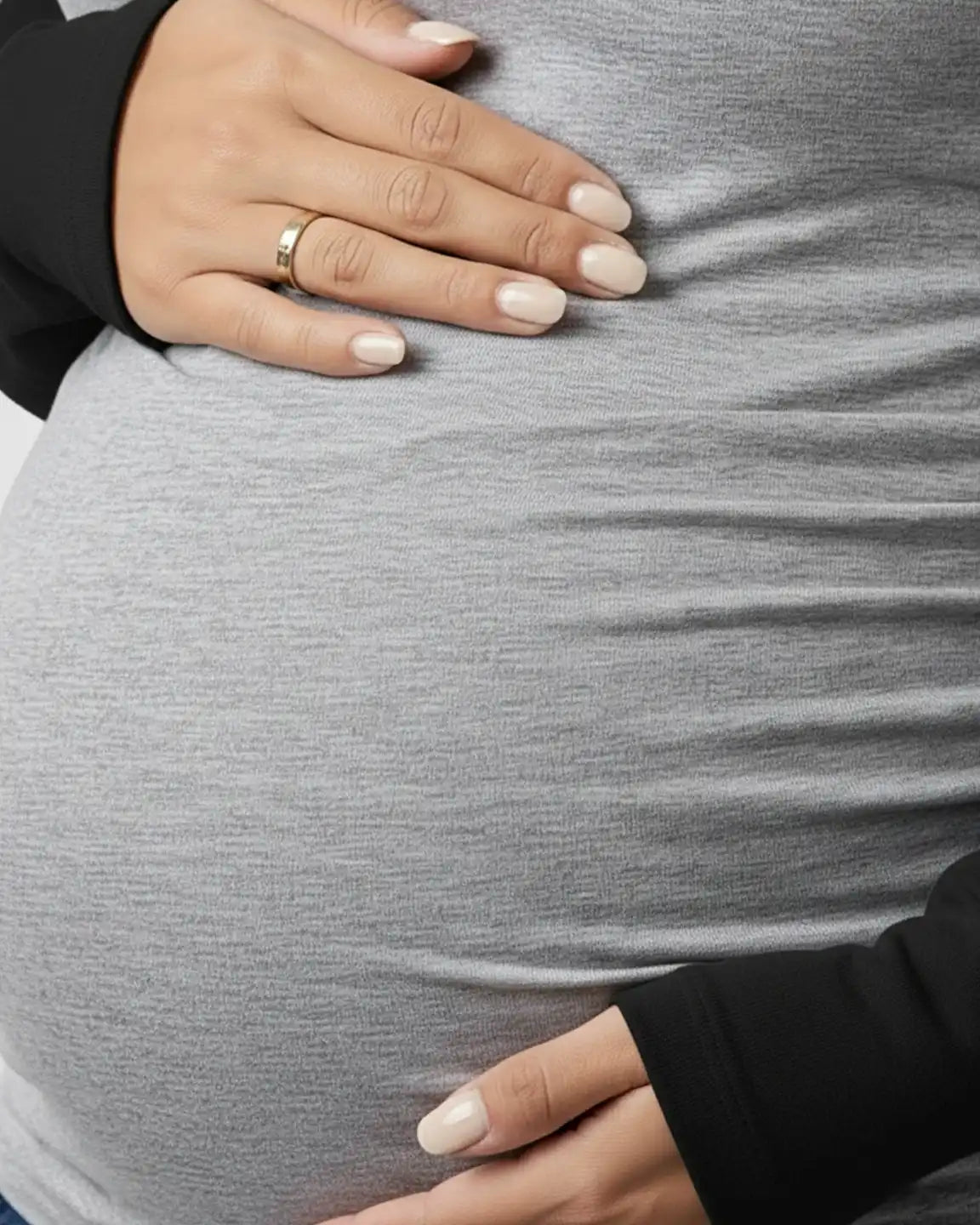 Stretch Fit Long-Sleeve Maternity Top