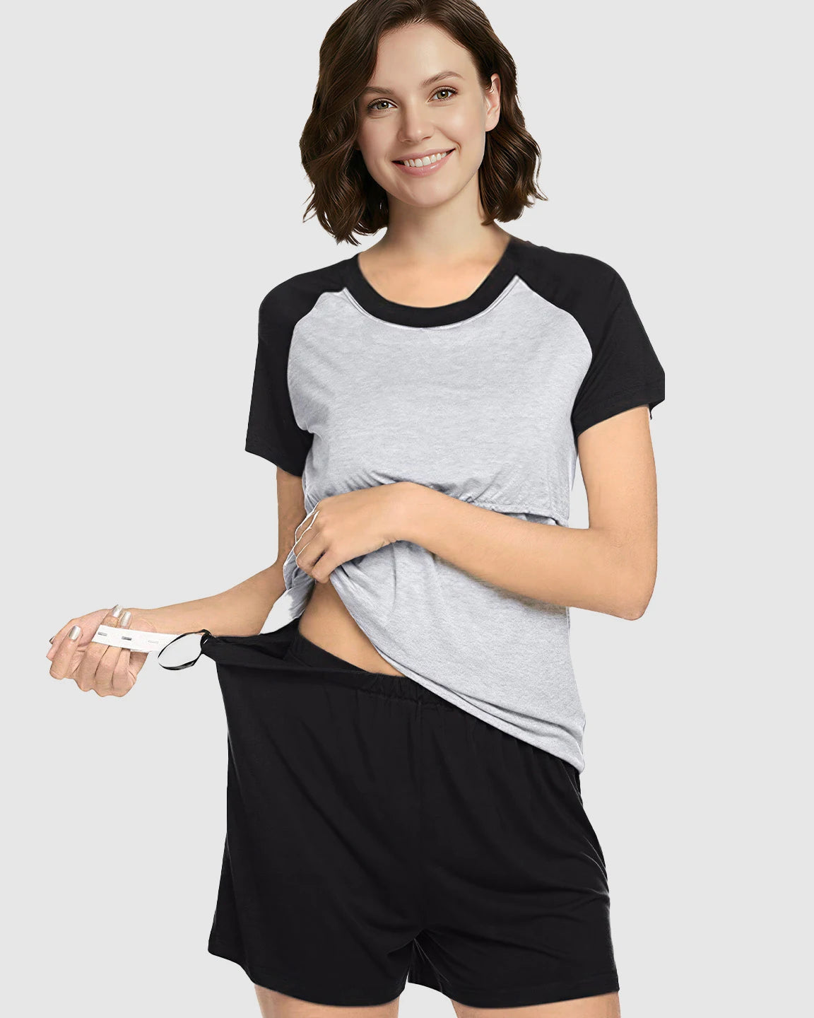 Raglan Sleeve Sporty Nursing Loungewear Set
