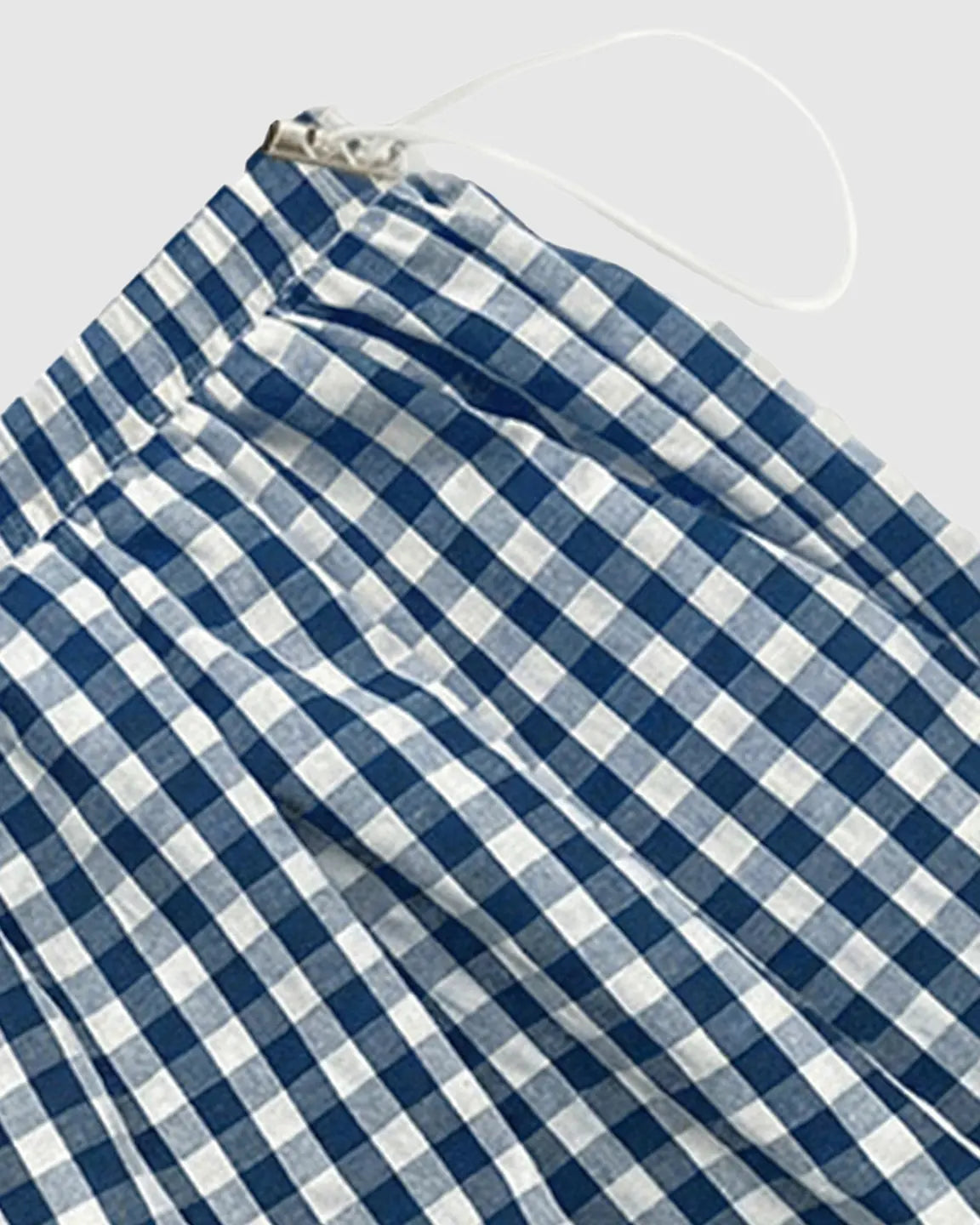 Plaid Print Wide-Leg Maternity Trousers