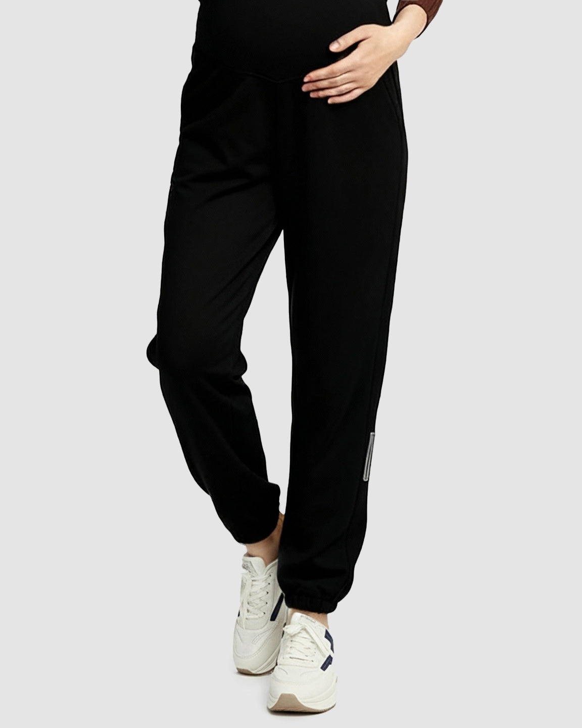 Soft Cotton Fleece Over-Belly Maternity Sweatpants