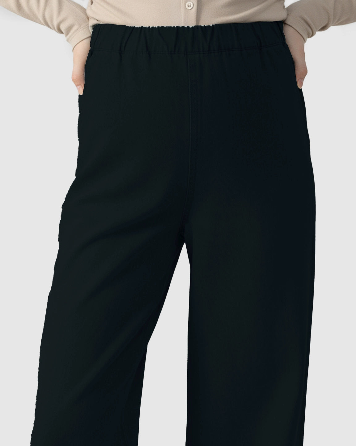 Adjustable Waist Wide-Leg Maternity Denim Pants