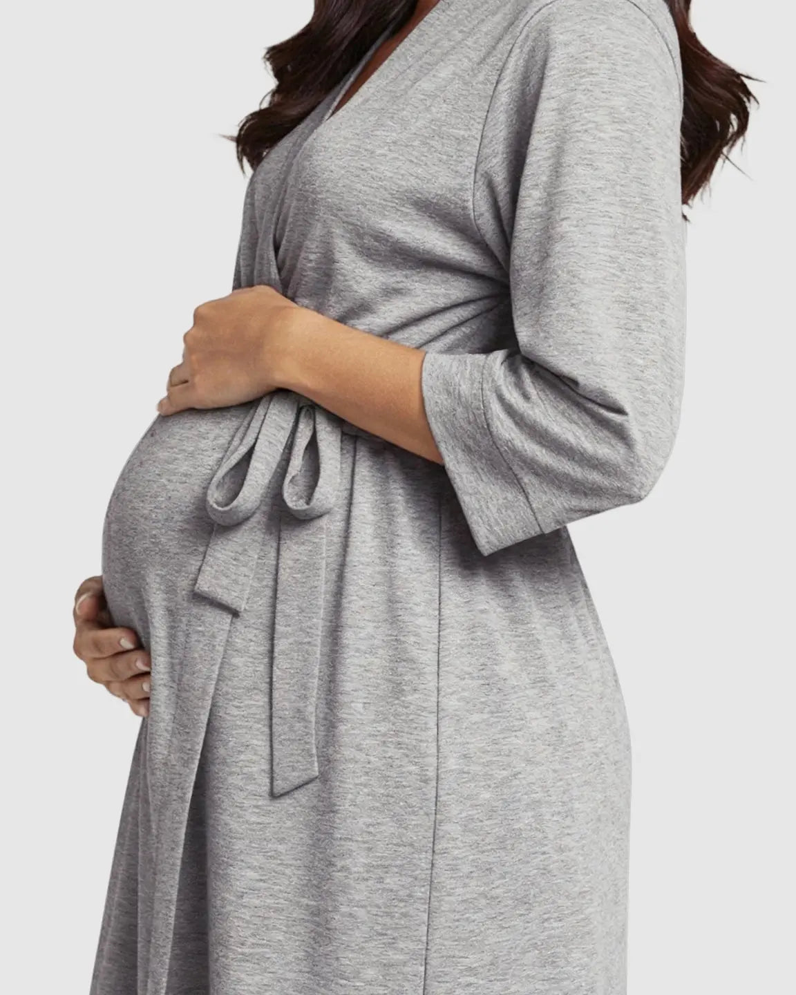 Mid-Length Classic Kimono Maternity & Postpartum Robe