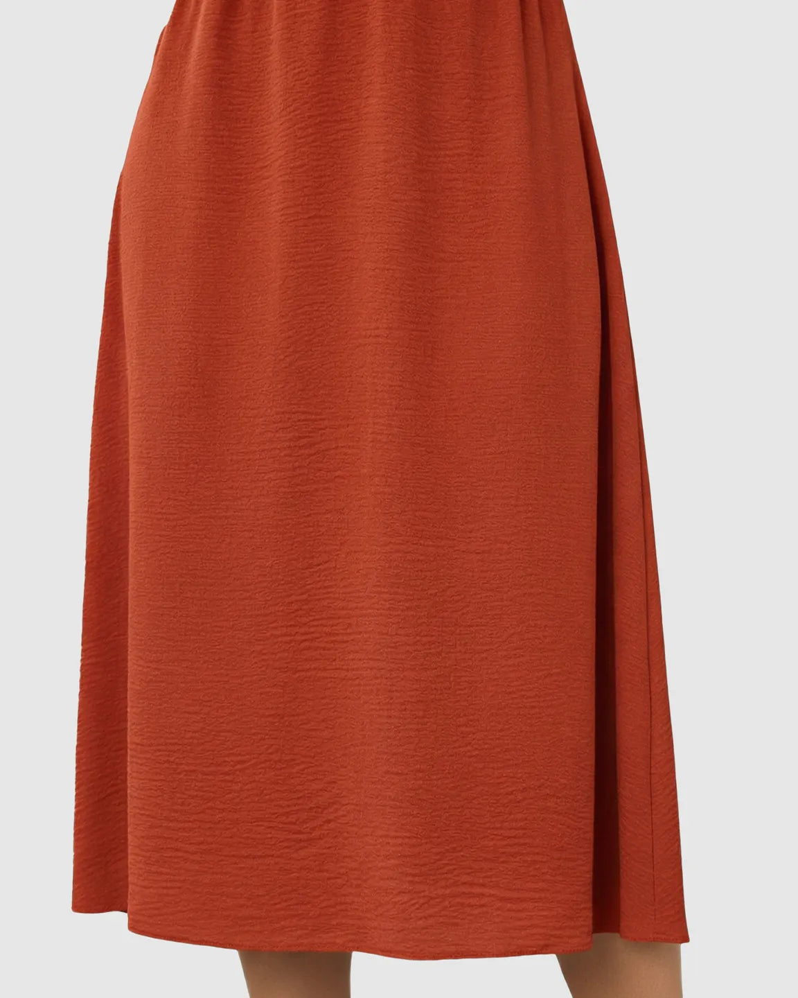 Tie-Knot Front Swing Silhouette Maternity Midi Dress